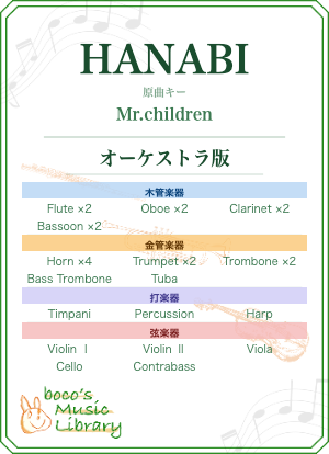 HANABI(オーケストラ版）の表紙